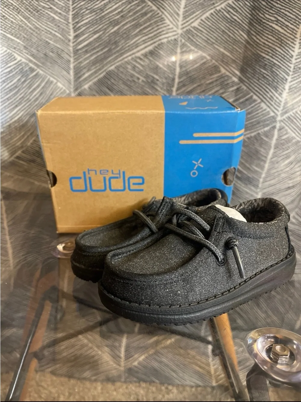 Hey Dude Kids Black Slip-On Casual Shoes